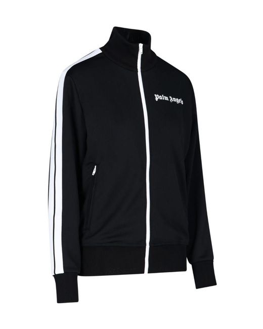 Palm Angels Black Side-Stripe Track Jacket
