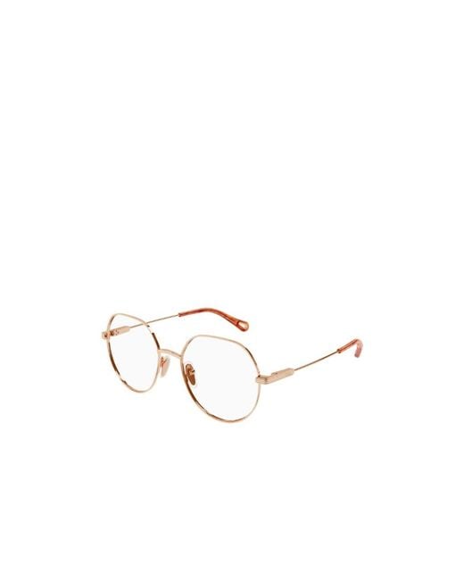 Chloé White Chloé Eyewear Round-Frame Glasses