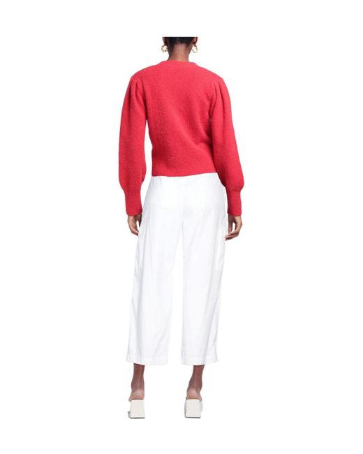 Max Mara White Solid Casual Pants
