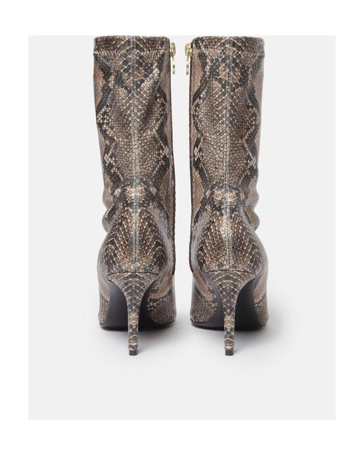 Stella McCartney Brown Stella Iconic Embossed Ankle Boots