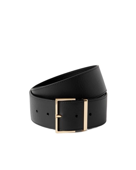 Frankie Shop Black Evro Leather Belt