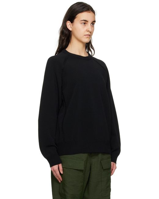 Y-3 Blue Embroidered-Logo Crew-Neck Sweatshirt for men