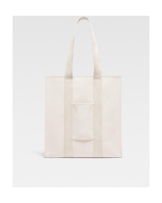 Jacquemus White Le Cabas Cuerda Logo Plaque Tote Bag for men