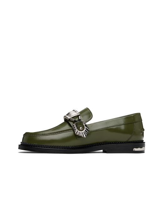 Toga Virilis Green Polido Loafers for men