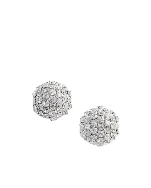 Self-Portrait White Embellished Flower Earrings