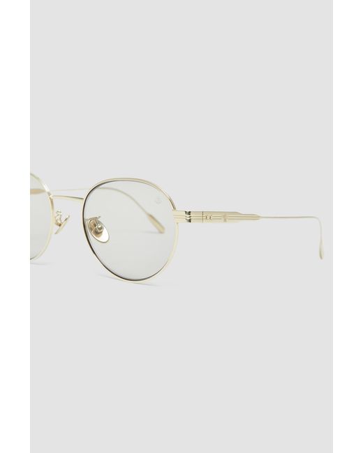 Moncler White Subtila Round Sunglasses for men