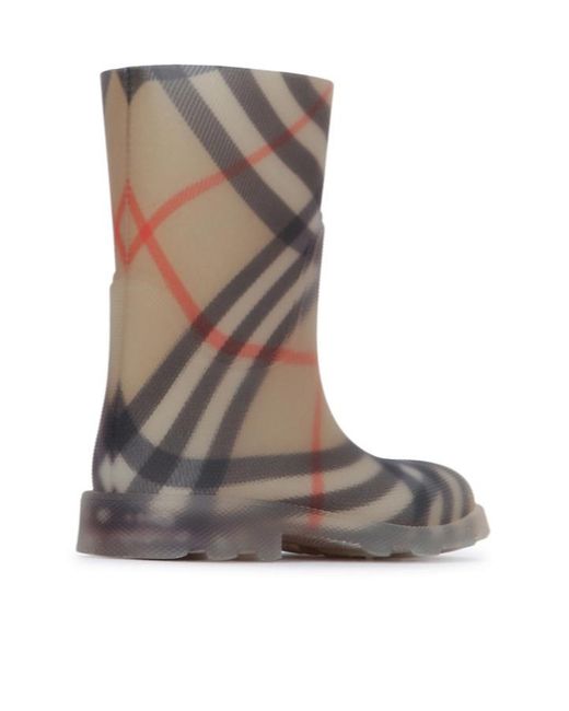 Burberry Brown Check Marsh High Boots