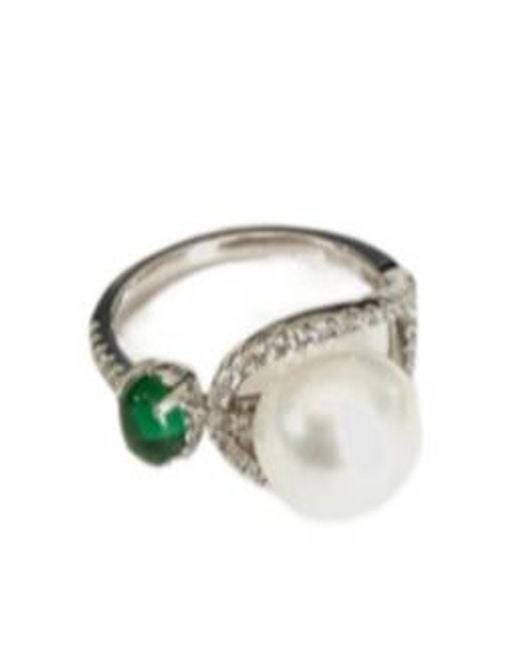 Apm Monaco White Pearl Ring