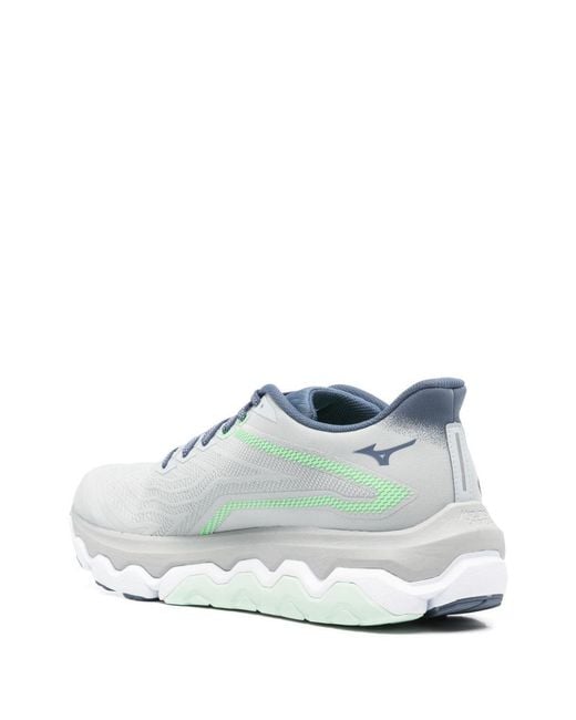 Mizuno Blue Round Toe Sneakers for men