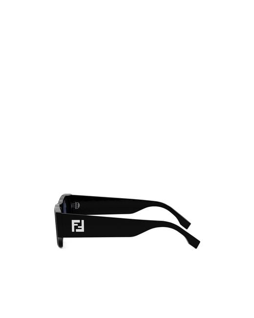 Fendi Blue Eyewear Square Frame Sunglasses for men