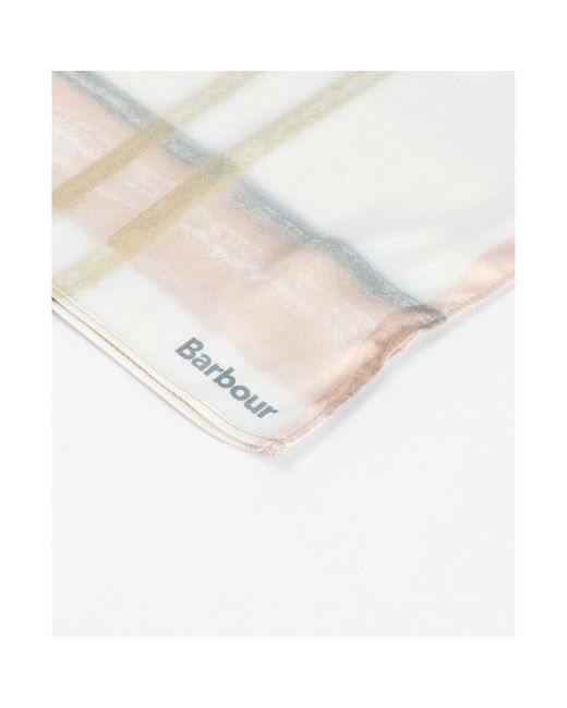 Barbour White Gianna Plaid Scarf