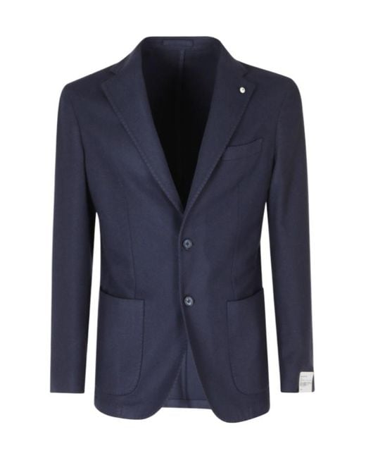 L.b.m. 1911 Blue Long-Sleeve Blazer for men