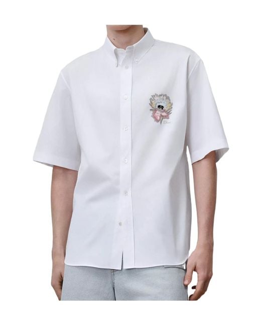 Dior White Short-Sleeved Shirt for men