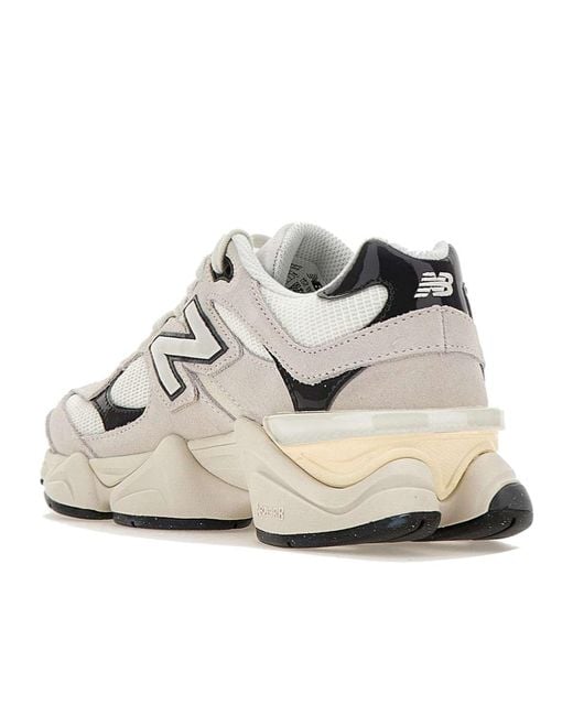New Balance White 9060 Panelled Sneakers for men