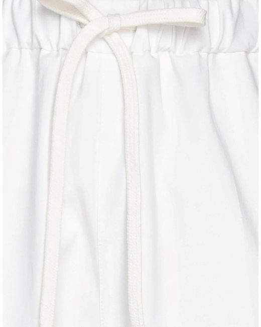 MM6 by Maison Margiela White Solid Color Stretch Pants