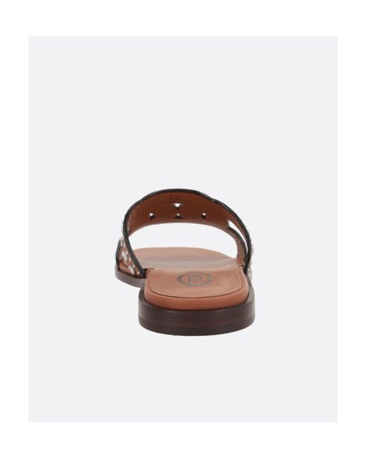 Tod's Brown Maxi Catena Stud-Embellished Sandals