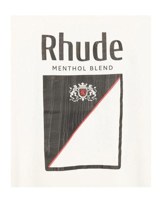 Rhude White Vintage Collins Fumar Tee for men
