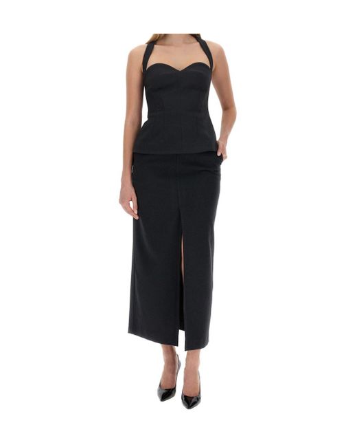 Philosophy Di Lorenzo Serafini Black Sleeveless Flared Hem Top