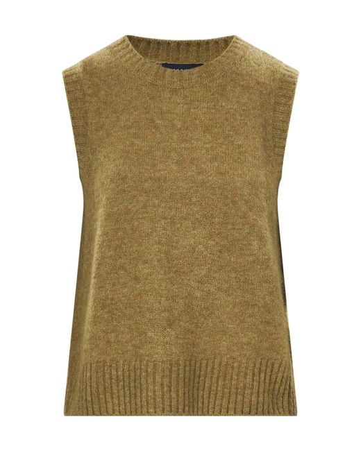 Soeur Green Ribbed Knit Vest