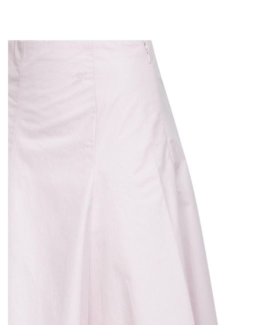 Jacquemus Pink The Triangle Maxi Flared Skirt