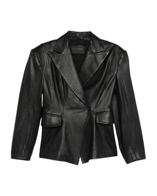 Dondup Black Fitted Single-Breasted Blazer
