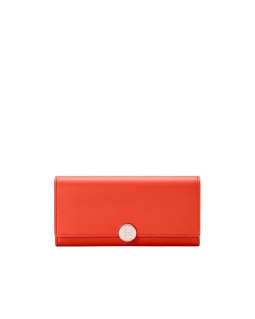 Loewe Red Pebble Continental Wallet