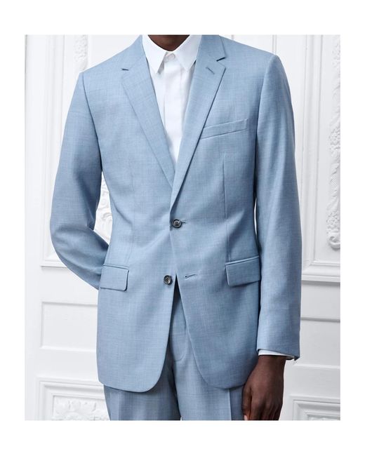 Dior Blue Long-Sleeved Suit Jacket Set for men
