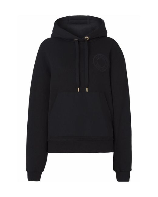 Burberry Black Logo-Embroidered Hoodie