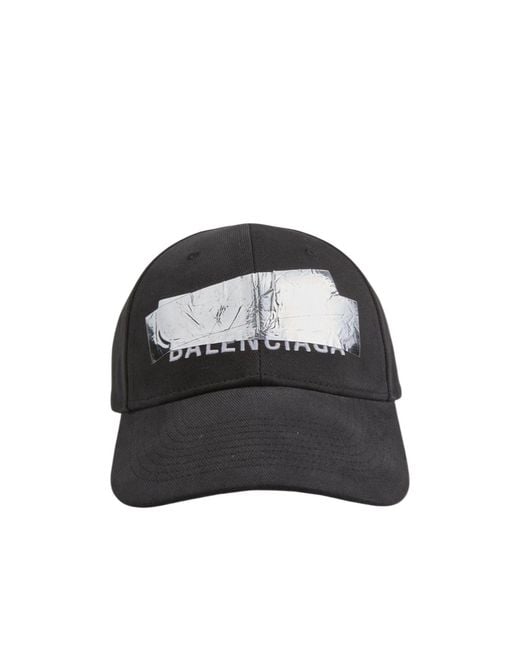 Balenciaga Black Logo Hat for men