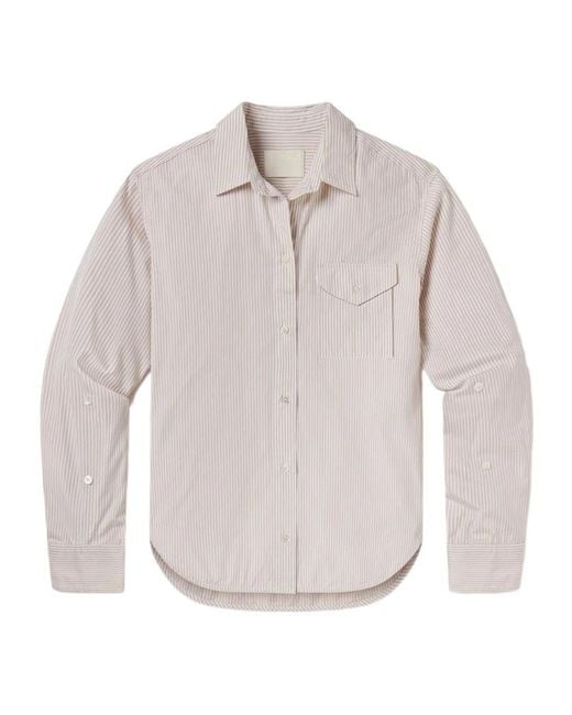 Citizens of Humanity Gray Striped Pocket Shirt
