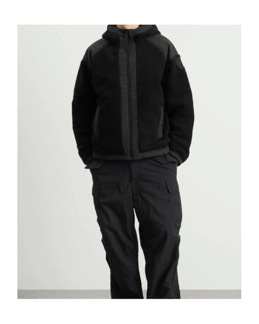 Canada Goose Black Alberni Reversible Fleece Bomber Jacket for men
