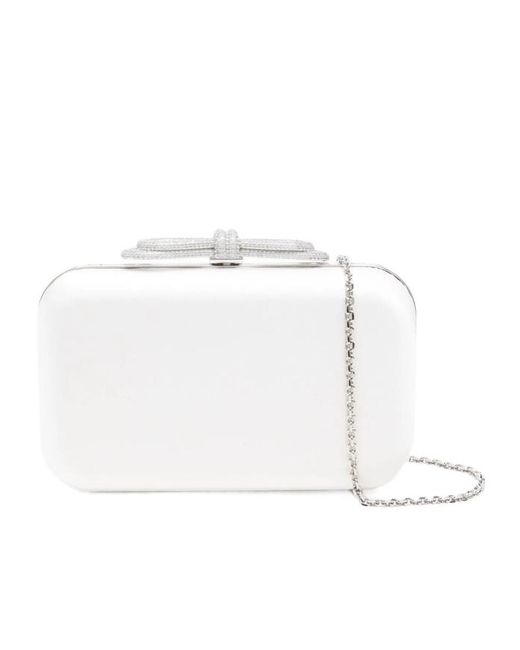Mach & Mach White Chain Shoulder Bag