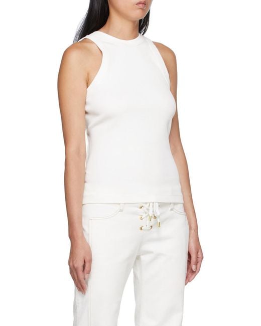 Dion Lee White Cut Out Tank Top