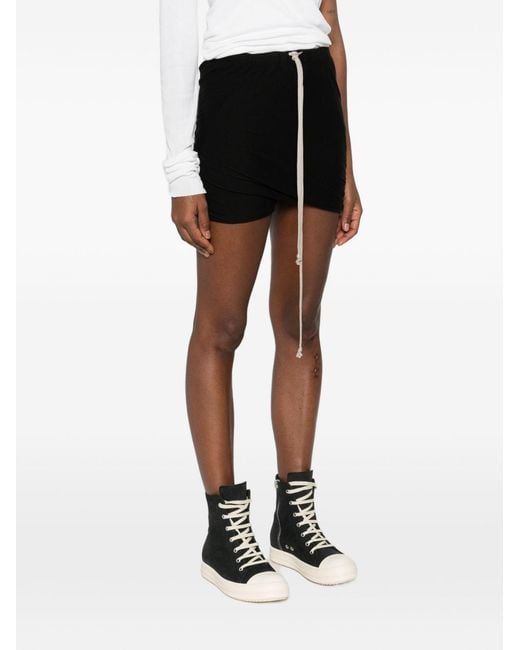 Rick Owens Black Buds Drawstring Shorts