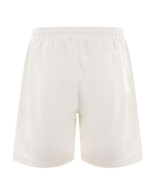 Brunello Cucinelli White Drawstring Swim Shorts for men