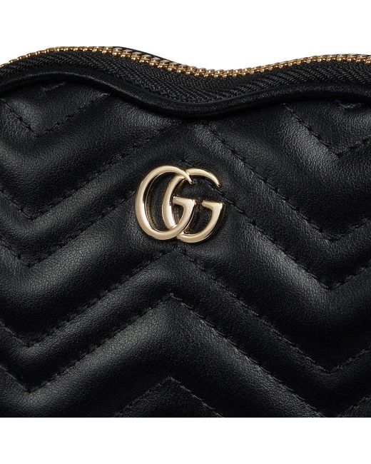 Gucci Black Gg Marmont Mini Bag