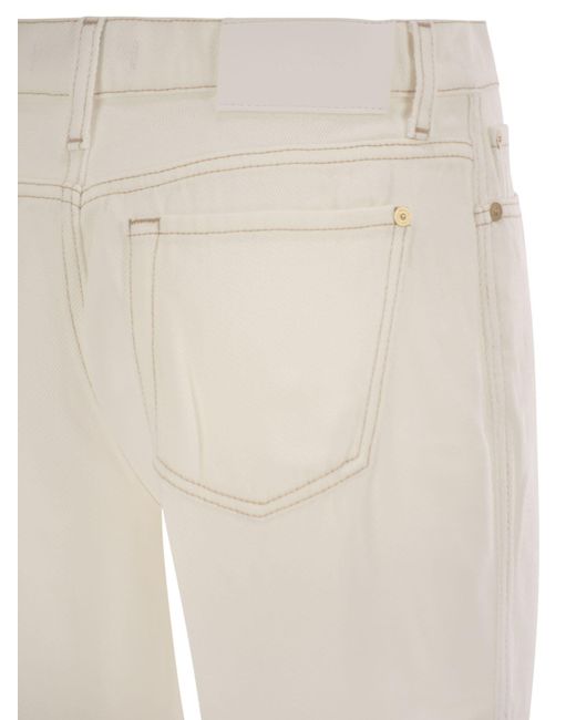 7 For All Mankind White Flared Hem Jeans