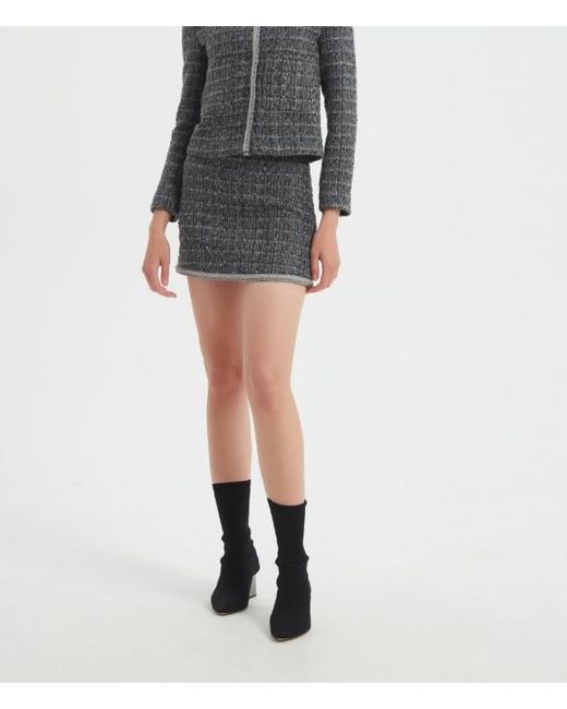 Marissa Chiara Gray Woolen Skirt