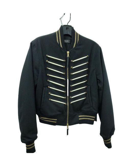 Amiri Black Long-Sleeved Baseball Jacket