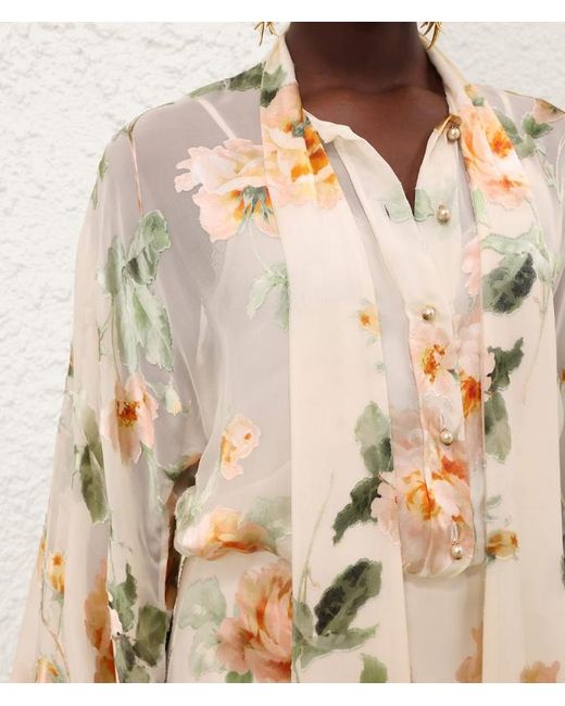 Zimmermann Natural Carousel Burnout Blouse