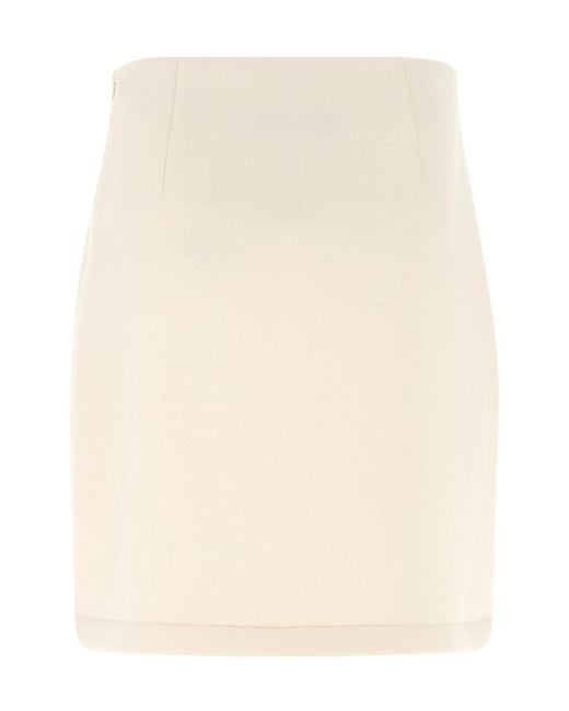 Fabiana Filippi Natural Zipped Mini Skirt