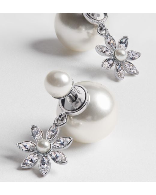 Dior White Tribales Earrings