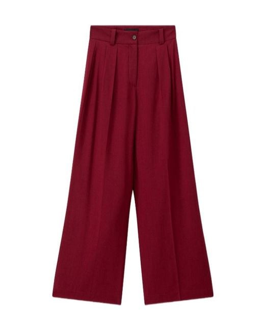Joseph Red Forest Fine Wool Trousers