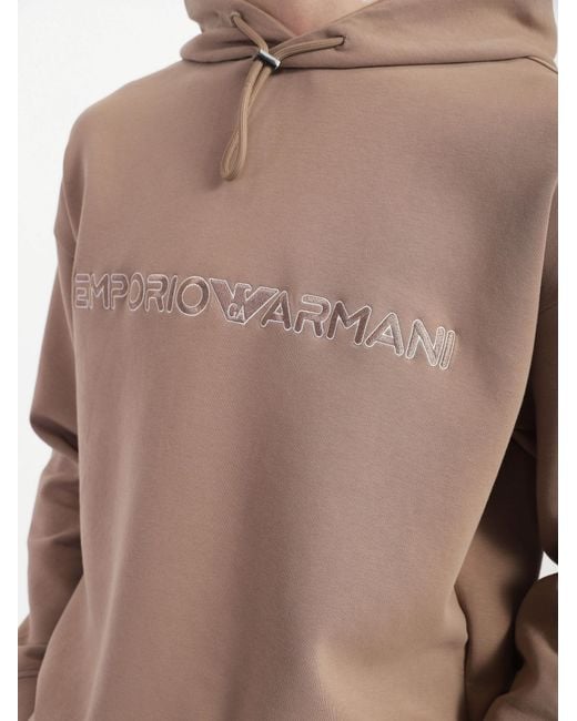 Emporio Armani Natural Logo Hooded Sweater for men