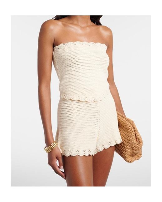 Posse White Dylan Crochet Crop Top