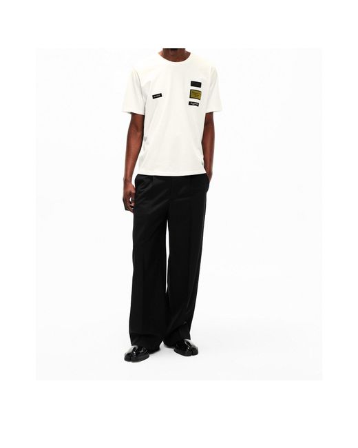 MM6 by Maison Margiela Black Staple Straight Leg Trousers for men