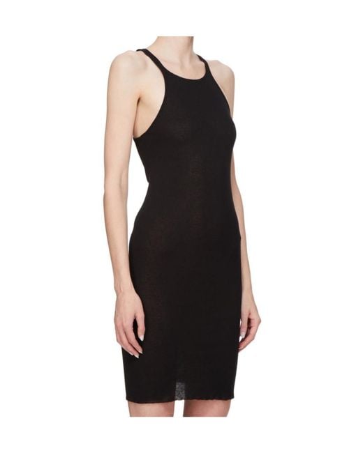 Rick Owens White Racerback Sleeveless Tank Mini Dress