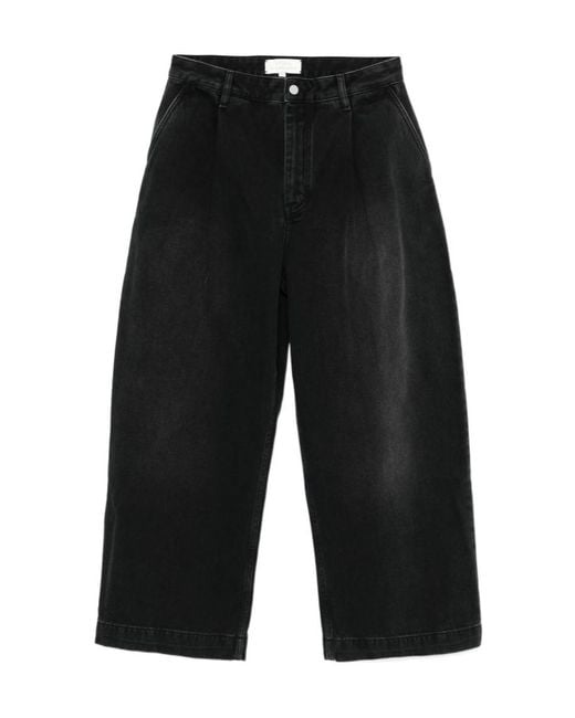 Studio Nicholson Black Logo Denim Trousers for men