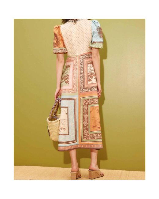 ALÉMAIS Multicolor Alberta Midi Dress