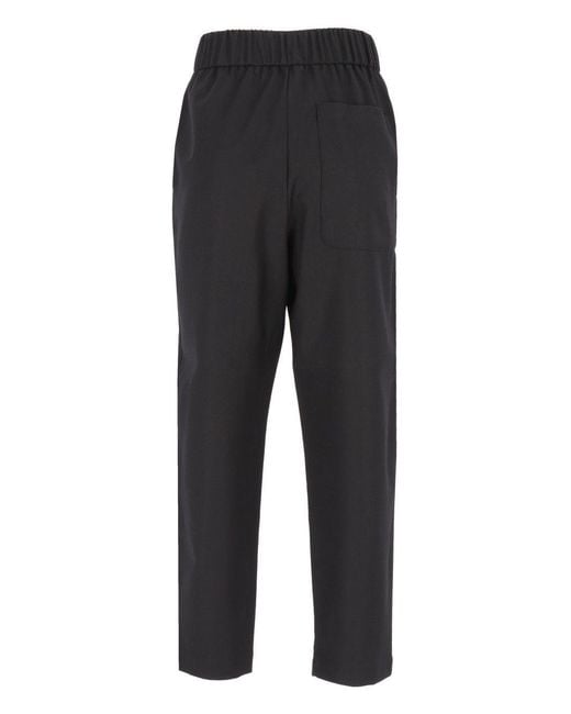 Barena Black Jole Elastic-Waist Pants